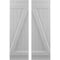 Ekena Millwork Americraft 5-Board (2 Batten) Wood Joined Board-n-Batten Shutters w/ Z-Bar, ARW102BB518X77PRH ARW102BB518X77PRH - alternate 1